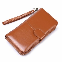 Women's Large Capacity Multi Clip Wallet Women's Luxury Long Zippered Handbag