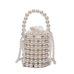 Fashion beautiful handmade beaded handbag women clutch purse lady pearl evening bag