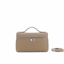 Leather versatile temperament lunch box bag single shoulder cross-body lychee grain handbag women's bag make-up bag