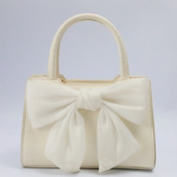 Fresh and Sweet Ladies One Shoulder Messenger Small Bag Bowknot Portable Small Square Bag