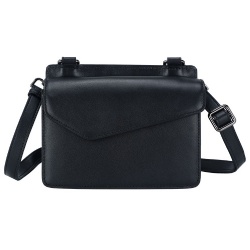 Simple leather peplum armpit bag commuter shopping crossbody bag retro leisure leather female bag