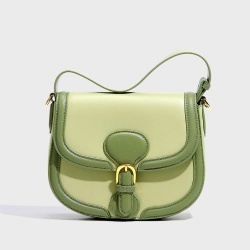 Niche design saddle bag cowhide female armpit bag simple crossbody bag casual shoulder female bag