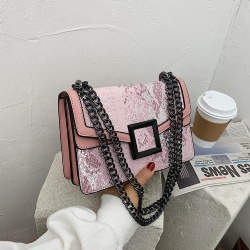 fashion design ladies shoulder bags snakeskin pu leather crossbody purse chain handbags for women luxury