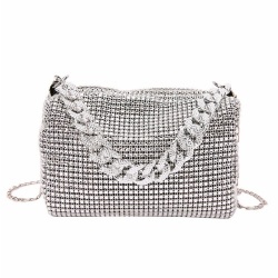 Chain Sequins Diamond Crystal Rhinestone Customized Evening Bags Women's Shoulder Bags Purses and Handbags